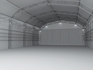 airport hangar Modèle 3D