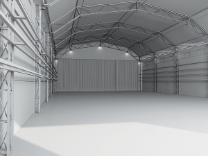 airport hangar Modèle 3D