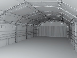 airport hangar Modèle 3D