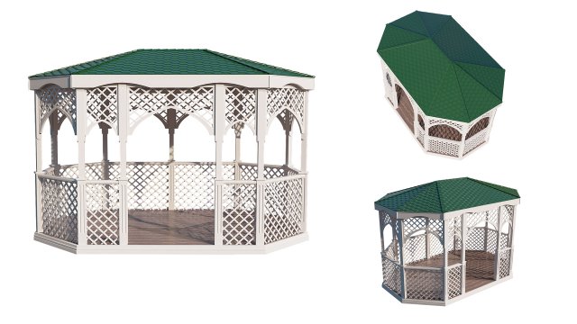 gazebo Model 3D .c4d .max .obj .3ds .fbx .stl .blend 