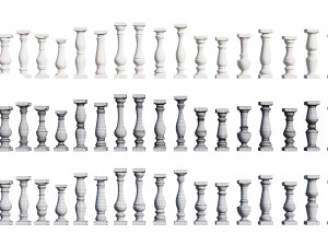 stone balusters 3D Model
