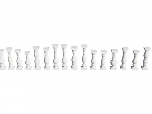 stone balusters 3D Model