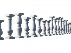 stone balusters 3D Model