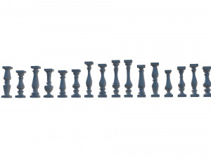 stone balusters 3D Model
