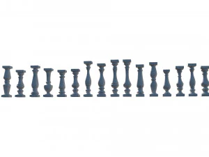 stone balusters 3D Model