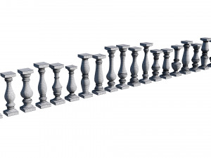 stone balusters 3D Model