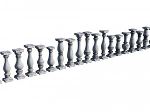 stone balusters 3D Model