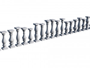 stone balusters 3D Model