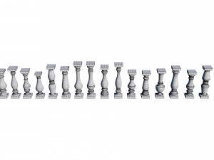 stone balusters 3D Model