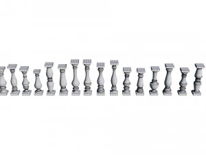 stone balusters 3D Model