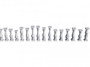 stone balusters 3D Model