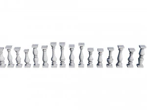 stone balusters 3D Model