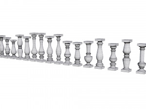 stone balusters 3D Model