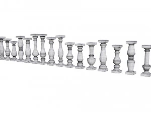 stone balusters 3D Model