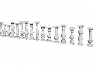 stone balusters 3D Model