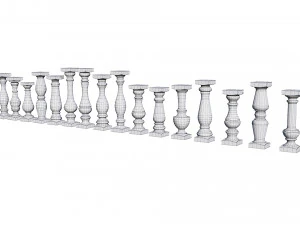 stone balusters 3D Model