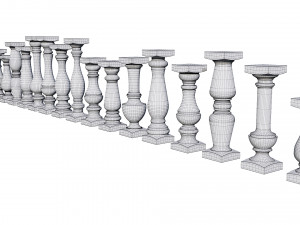 stone balusters 3D Model