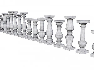 stone balusters 3D Model