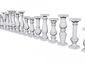 stone balusters 3D Model