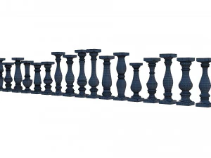 stone balusters 3D Model