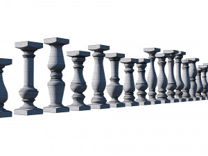 stone balusters 3D Model