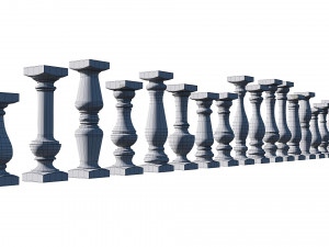stone balusters 3D Model