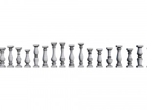 stone balusters 3D Model