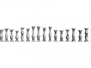 stone balusters 3D Model