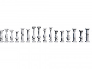 stone balusters 3D Model