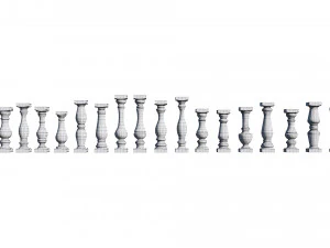 stone balusters 3D Model