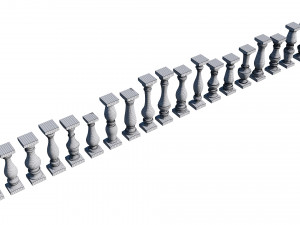 stone balusters 3D Model