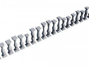 stone balusters 3D Model
