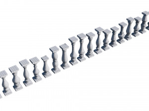 stone balusters 3D Model