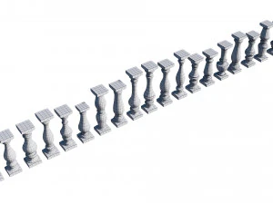 stone balusters 3D Model