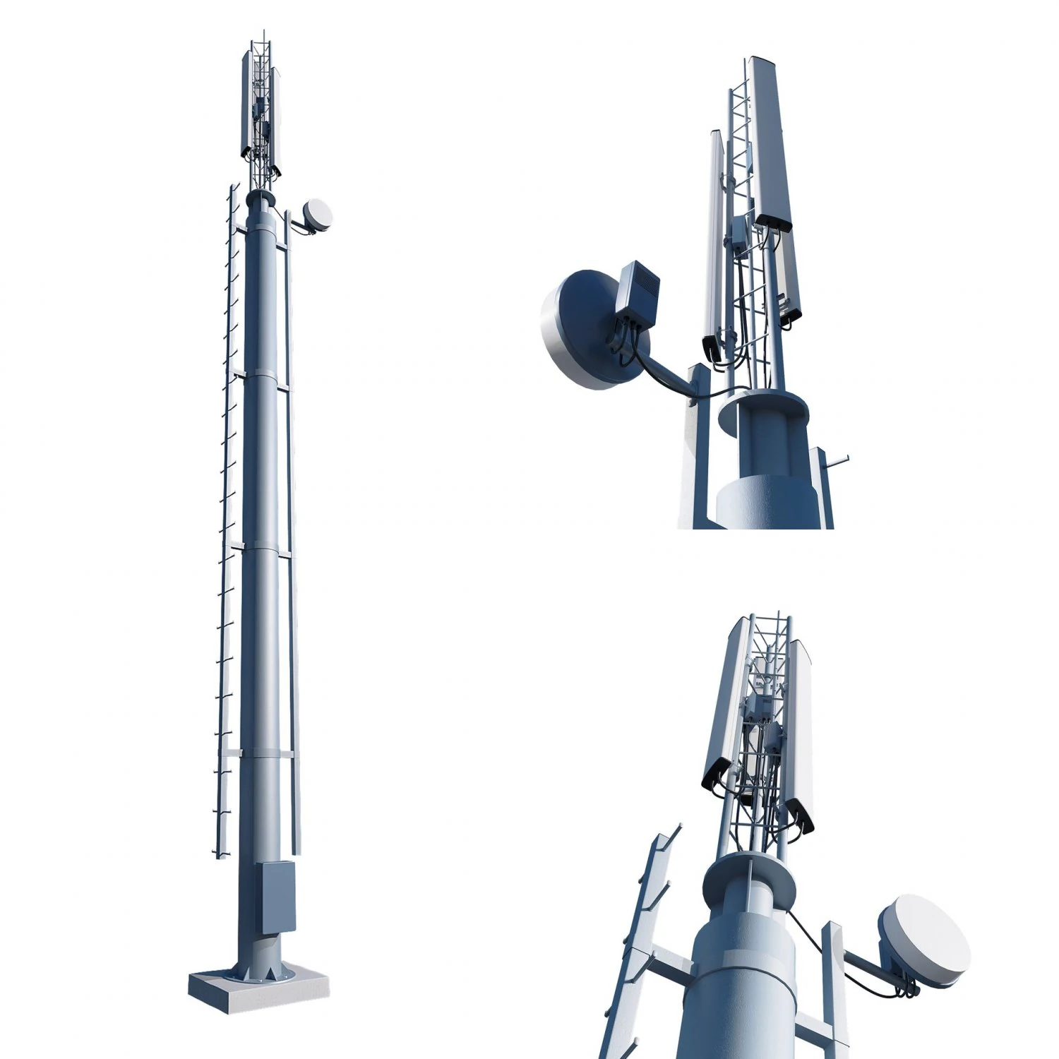 tour de t&eacute;l&eacute;communication Modèle 3D .c4d .max .obj .3ds .fbx .stl .blend 