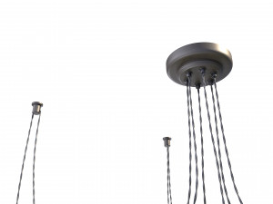 edison lamp chandelier 3D Model