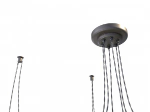 edison lamp chandelier 3D Model