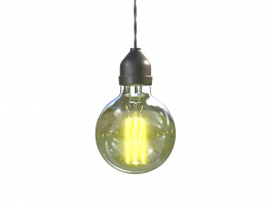 edison lamp chandelier 3D Model