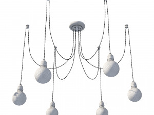 edison lamp chandelier 3D Model