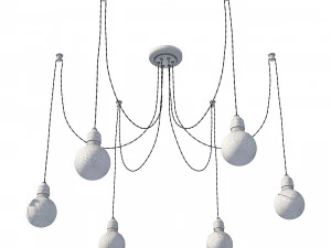 edison lamp chandelier 3D Model