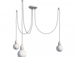 edison lamp chandelier 3D Model