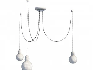 edison lamp chandelier 3D Model