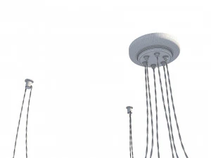 edison lamp chandelier 3D Model