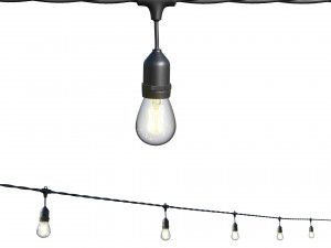 string lights edison lamps Model 3D