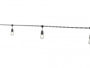 string lights edison lamps 3D Model