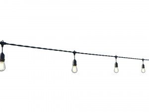 string lights edison lamps 3D Model