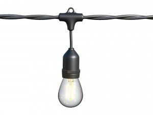 string lights edison lamps 3D Model