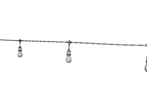 string lights edison lamps 3D Model