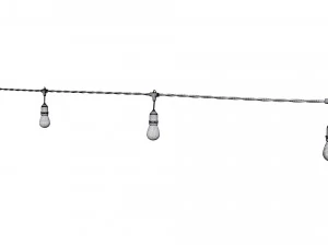 string lights edison lamps 3D Model