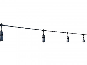string lights edison lamps 3D Model